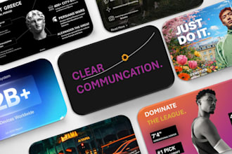 design modern and professional presentation slides for business and students