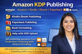 amazon KDP book publishing, kindle publishing and ebook formatting