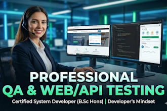 be your professional QA engineer for website and API testing