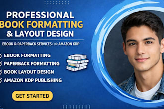 professional ebook paperback formatting with book layout design for amazon kdp