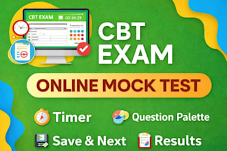 create online cbt exam HTML with timer and question palette