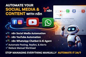 n8n social media automation n8n youtube automation n8n whatsapp chatbot ai agent