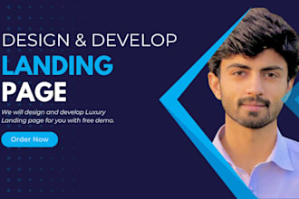 develop and design a landing page website