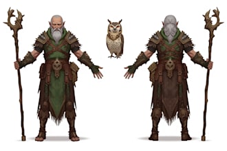 design a professional ai assisted game ready character
