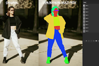 do professional multi clipping path for products and models