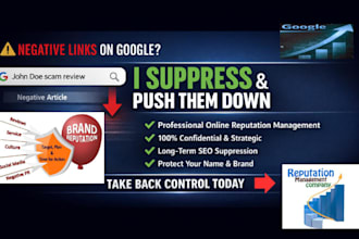 suppress negative links with professional online reputation management ORM