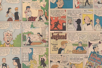 draw retro comic book, comic book illustration vintage comic, retro comic page
