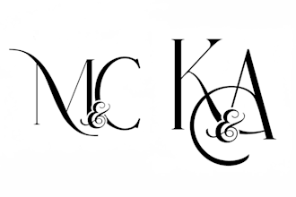 design a minimal wedding logo, wedding monogram, and initials