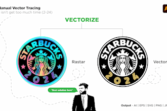 redraw, recreate, and vectorize any image to a clean vector
