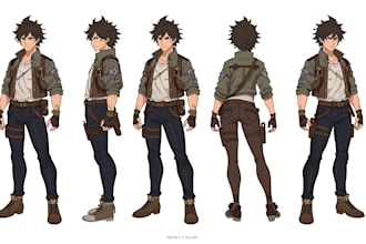 consistent character poses and expressions for games,comics