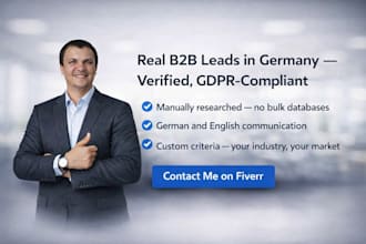 provide targeted b2b leads in germany gdpr compliant manually researched