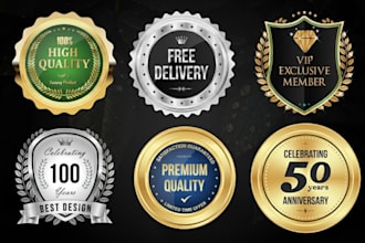 design award badge, certification stamp round logo, monogram, sticker for you