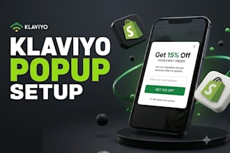 design shopify klaviyo popup form and email marketing setup