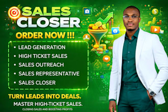 do IT sales closer high ticket sales representative online sales b2b leads