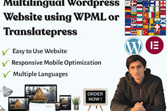 design a multilingual wordpress website using wpml or translatepress