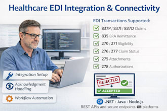 build healthcare edi clearinghouse and payer integration