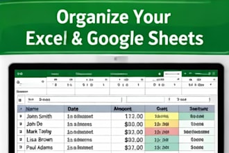 organize and clean your exel or google sheets data