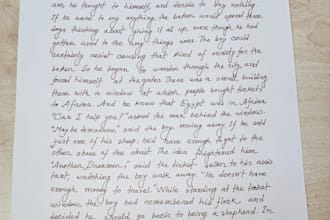 provide beautiful handwriting services