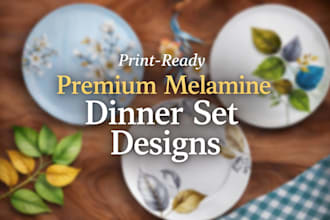 design print ready surface pattern for plates and dinnerware