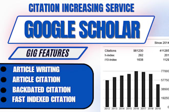 increase and backdate google scholar citation