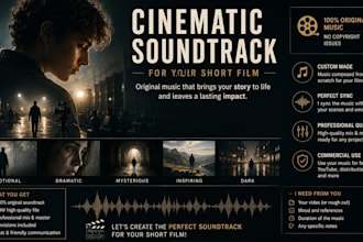 compose a cinematic original soundtrack for your short film