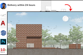 render elevations , floor plans and sections for you