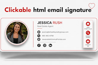 clickable HTML email signature for gmail outlook apple mail