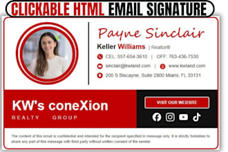 clickable HTML email signature for gmail outlook apple mail