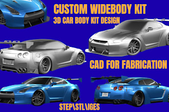 3d car model widebody kit car body kit fabrication automotive parts cad 3d print