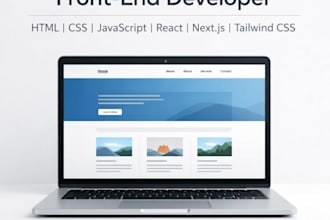 build a front end web page as a front end web developer
