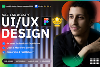 design a high end UI UX website in figma
