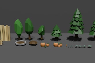 low poly nature pack