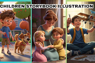 3d african american christian children book illustration for amazon kdp kid book