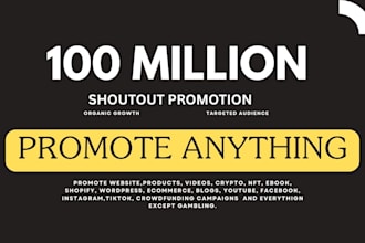 promote your website or any link on top social media platform