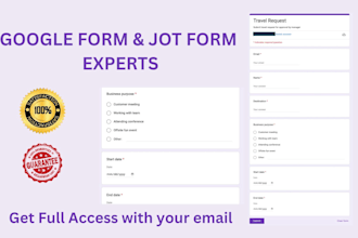 design google forms, jot form within 24 hour