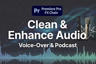 do voice over and podcast audio cleanup with  custom effects chain