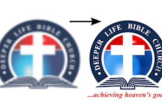 convert your blurry logo to a high resolution vector