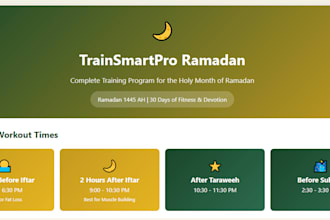 create a complete ramadan workout plan for home or gym