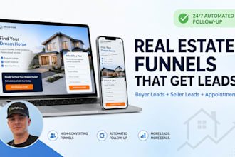 build ghl real estate website and lead generation funnel in gohighlevel