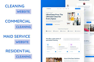 design cleaning company website cleaning service website house cleaning website