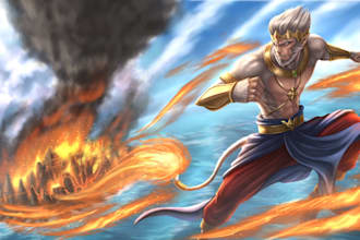 digital illustrate splash art, illustration, game art