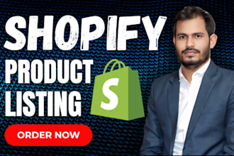 do shopify product listing, product upload as shopify expert