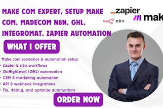 set up make com make com automation fix make com expert made com integromat make
