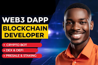 blockchain developer, integrate web3 staking presale dapp smart contract with ai