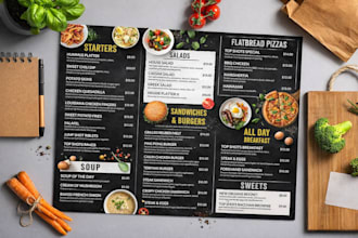 create restaurant menu card