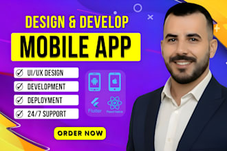 do mobile app development, flutter app development, flutterflow and react native