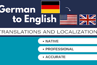 translate your german book to english natively