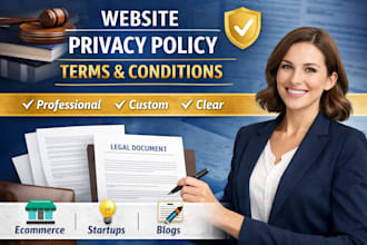 write a professional privacy policy and terms and conditions for your website