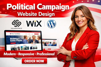 squarespace political campaign website design redesign election party website