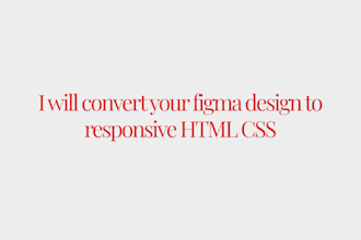 convert your figma design to responsive HTML CSS